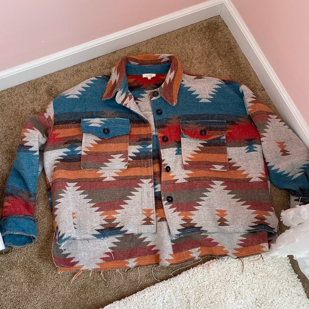 Frayed aztec jacket Vici dolls